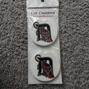 Detroit Tigers Ceramic Car Coaster Set - NWT